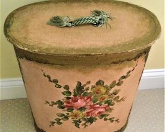 Vintage Hand Painted Laundry Bin
