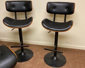 Leather bar stools