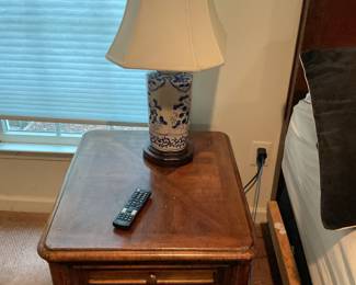 Night stand and lamp