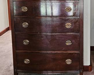 Vintage 5 drawer highboy dresser