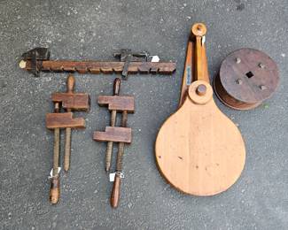 Assortment of vintage wood tools