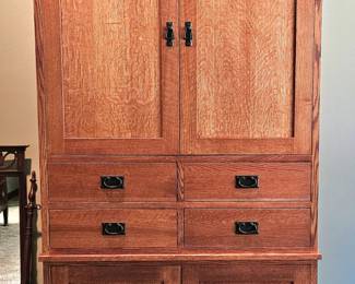 Mission Style entertainment center