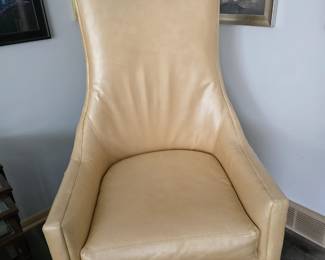 YELLOW LEATHER UNIQUE CHAIRS
