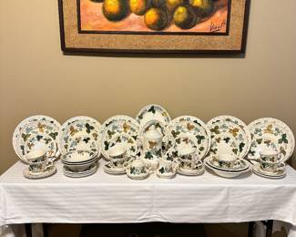Metlox, Vernon-ware “Vineyard” 6, 5pc Place-Settings Plus Hostess
