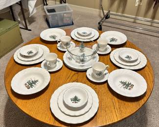 Nikki: “Happy Holidays” 4, 6pc Place-Settings Plus Extra Dinner Plates…