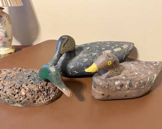 Antique/Vintage Cork and Wood Duck Decoys