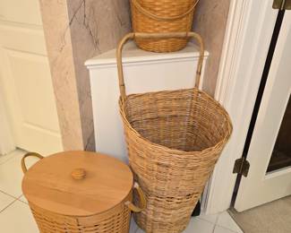 Longaberger & rolling basket