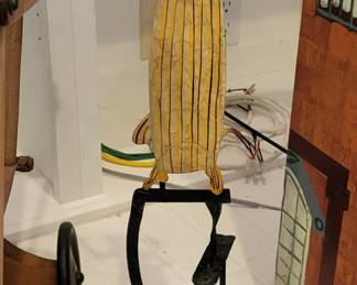 Early 1900's METAL COUNTER BALANCE WHIMSY Lady with Telescope FOLK ART