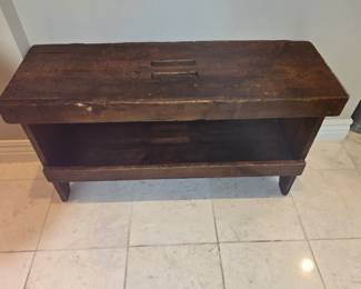 Antique wood bench