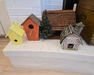 Some of several birdhouses