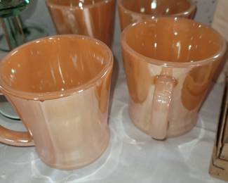 Fire king Peach Lusterware