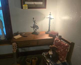 This great Brandt Oak Ranch desk is the perfect size and is half price on Saturday!