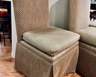 1 of 6 matching Sage green chairs