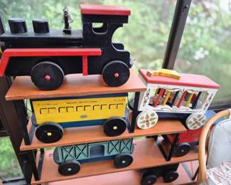 Vintage Grandads Vermont wooden toy Railroad train