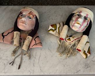 Native American vintage wall masks