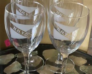 Four glasses from New Hamburg Yacht Club.