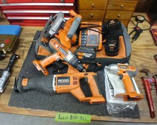 Complete 18V Rigid tool set $150. ALL tested!