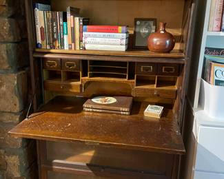 sec. desk w/bookcases, vintage, too cute & unusual