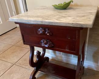 marble topped table