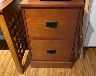 wood file cabinet