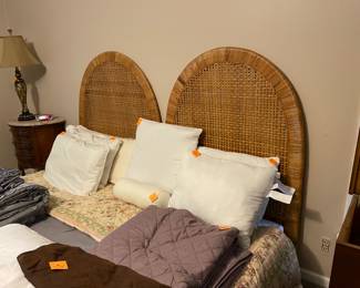 twin headboard, king frame & box springs