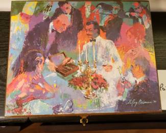 Leroy Neiman lithograph cigar box circa 1996