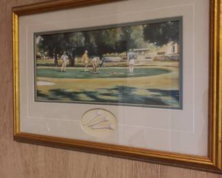 Several golf prints