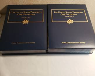 Vol 1&2 presidential coin /stamp collection 