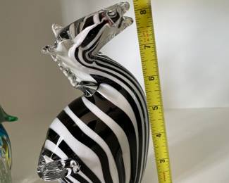 Murano glass zebra