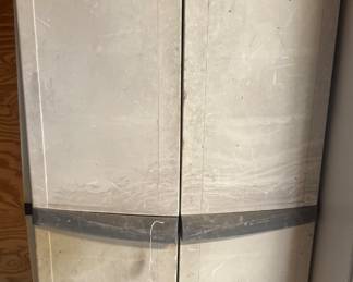 Work Force Plastic Garage Storage Cabinets. (2 Available).