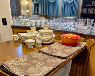 Large Selection of Dishes and Glassware.