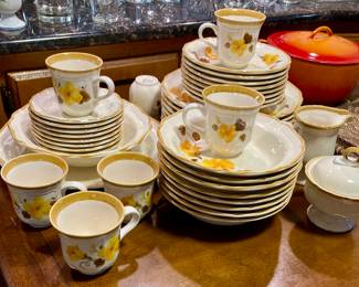Vintage Mikasa Garden Club Dining Set.