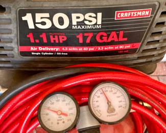 Craftsman Air Compressor 17 Gallon, 150 Psi, 17 Gallon.