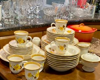 Vintage Mikasa Garden Club Dining Set.