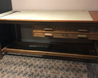 Oak Drafting/ Work Table