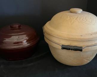 Vintage Stoneware Dutch Oven Bean Pot