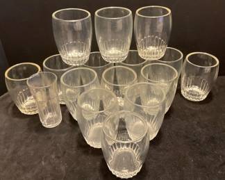Vintage Federal Glass Barrel 8oz. Tumblers