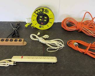 30 Extention Cord  Reel, 2 Power Strips,  3 Extension Cords