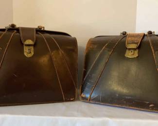Two Leather Military Issued Briefcases Type IV IX