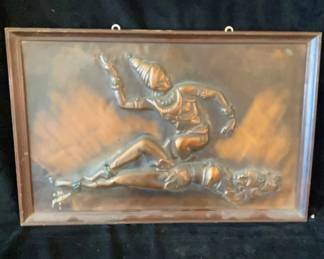 1950s C.E. Pearson BasRelief Copper 