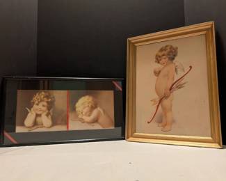 Bessie Pease Gutmann Cherub Prints Framed