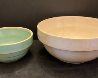 Two Vintage Stoneware Bowls