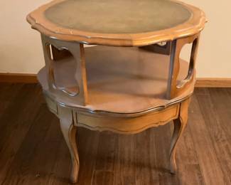Round Two Tier Side Table