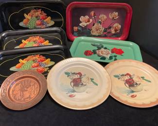 Vintage Metal Trays More