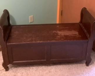 Vintage Wooden Decorative Storage Bench