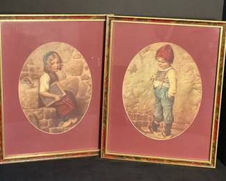 Vintage Hansel Gretel Framed Pictures 