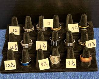 Nine Mens Rings Two Womens Rings