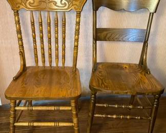 2 Wooden Chairs