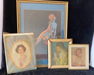 Vintage Framed Pinup Girls