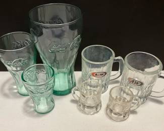 Vintage Libby Coca Cola Glasses A  W Mugs
